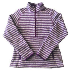 Patagonia Purple Striped 1/2 Zip Jacket Fleece